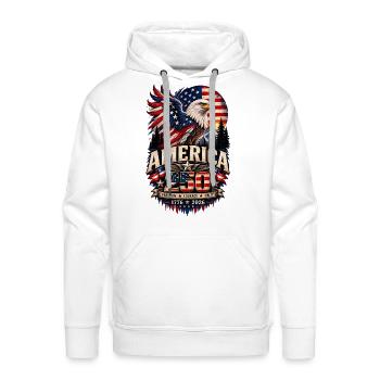 Patriotic Eagle US flag - Men's Premium Hoodie - white - Front - Liam (192cm)