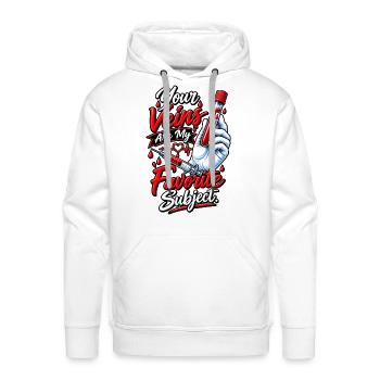 Phlebotomist Medical Humor Tee - Men's Premium Hoodie - white - Front - Liam (192cm)