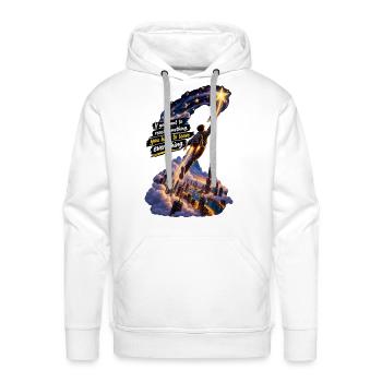 Reach for the Starbound City - Men's Premium Hoodie - white - Front - Liam (192cm)