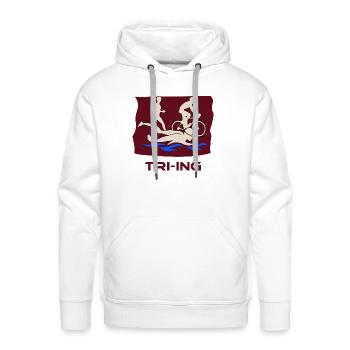 TRIATHLON - Men's Premium Hoodie - white - Front - Liam (192cm)