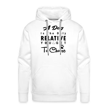 a dog is the only relative you get to choose - Men's Premium Hoodie - white - Front - Liam (192cm)