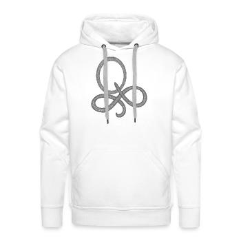Alphabet Q letter letter Q initial initial Q monog - Men's Premium Hoodie - white - Front - Liam (192cm)