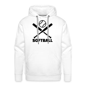 Softball - Men's Premium Hoodie - white - Front - Liam (192cm)