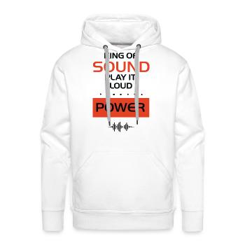 King of sound play it loud - Men's Premium Hoodie - white - Front - Liam (192cm)