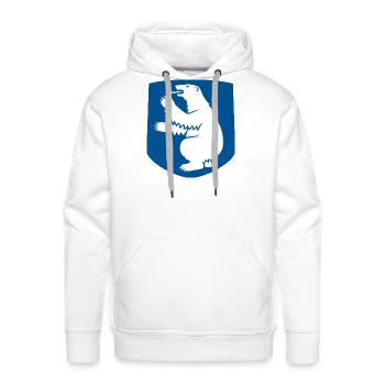 Coat of Arms of Greenland - Men's Premium Hoodie - white - Front - Liam (192cm)