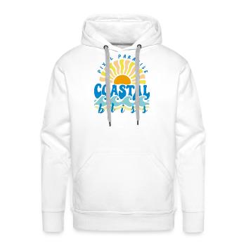 Coastal Bliss Pixel Paradise - Men's Premium Hoodie - white - Front - Liam (192cm)