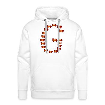 G butterfly - Men's Premium Hoodie - white - Front - Liam (192cm)