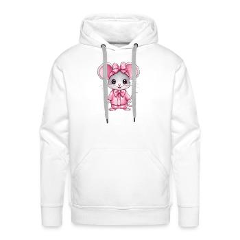 Cute mouse - Men's Premium Hoodie - white - Front - Liam (192cm)
