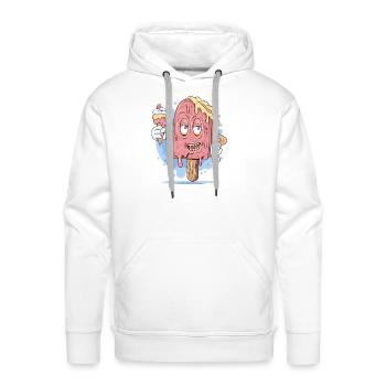 Ice cream - Men's Premium Hoodie - white - Front - Liam (192cm)
