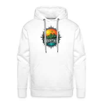 Sunrise Summit - Men's Premium Hoodie - white - Front - Liam (192cm)