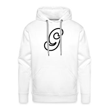 letter G - Men's Premium Hoodie - white - Front - Liam (192cm)
