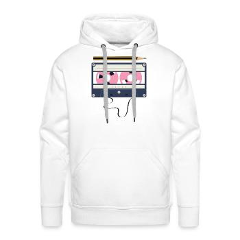 Tape With Pencil Funny - Men's Premium Hoodie - white - Front - Liam (192cm)