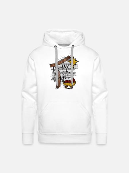 Away In A Manger - Men's Premium Hoodie - white