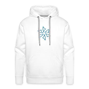 Mono Sorts small j - Men's Premium Hoodie - white - Front - Liam (192cm)