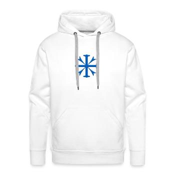 Mono Sorts small i - Men's Premium Hoodie - white - Front - Liam (192cm)