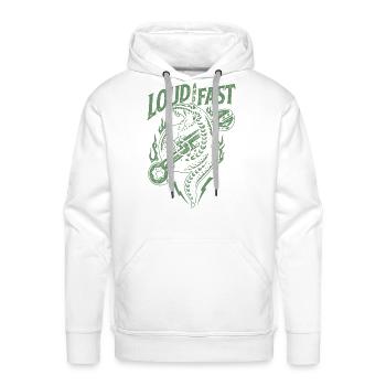 Loud And Fast - Men's Premium Hoodie - white - Front - Liam (192cm)