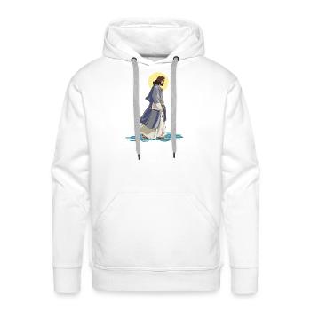 Religion Walk With Me - Men's Premium Hoodie - white - Front - Liam (192cm)