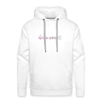 save animals symbol heart animal welfare rabbit - Men's Premium Hoodie - white - Front - Liam (192cm)