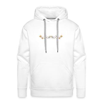 golden line silver dash - Men's Premium Hoodie - white - Front - Liam (192cm)