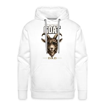 GOAT Dad Fathers Day Tee - Men's Premium Hoodie - white - Front - Liam (192cm)