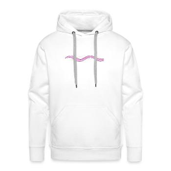 line wave dash pink - Men's Premium Hoodie - white - Front - Liam (192cm)