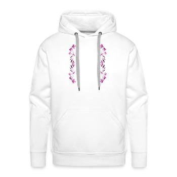 pink line dash grey - Men's Premium Hoodie - white - Front - Liam (192cm)