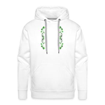 green line dash plant - Men's Premium Hoodie - white - Front - Liam (192cm)