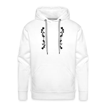 plant line dash pattern - Men's Premium Hoodie - white - Front - Liam (192cm)