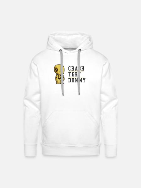 Crash Test Dummy Baby Yellow Safety Testman - Men's Premium Hoodie - white