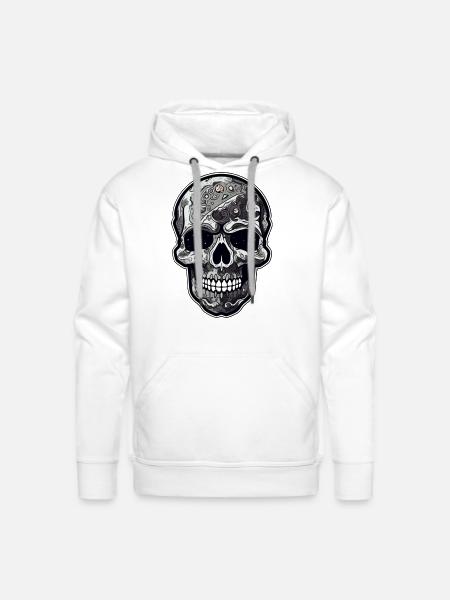 Skull art - Men's Premium Hoodie - white