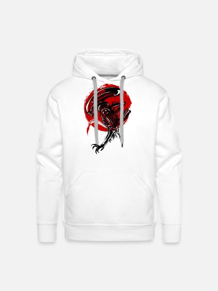 Alien Under The Sun - Men's Premium Hoodie - white