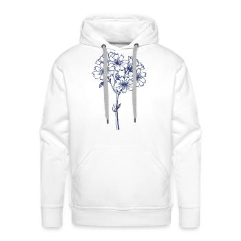 Cobalt Blue Greetings - Men's Premium Hoodie - white - Front - Liam (192cm)