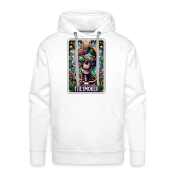 The Smoker - Men's Premium Hoodie - white - Front - Liam (192cm)