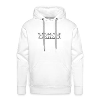 line flowers roses dash - Men's Premium Hoodie - white - Front - Liam (192cm)