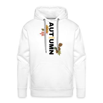 Leaf Autumn Tree Orange Fall Leaves Season - Men's Premium Hoodie - white - Front - Liam (192cm)