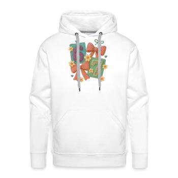 Viral Coquette Aesthetic Design | Soft Girl Trend  - Men's Premium Hoodie - white - Front - Liam (192cm)