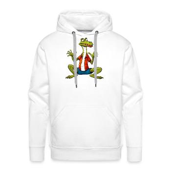 Yogi Lizard - Men's Premium Hoodie - white - Front - Liam (192cm)