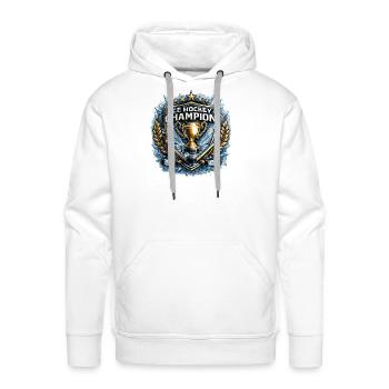 Ice Hockey Champion Vintage Trophy Design Gift - Men's Premium Hoodie - white - Front - Liam (192cm)