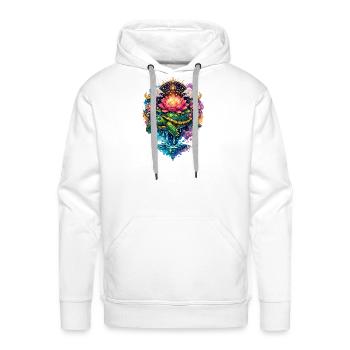Mystical Lotus Turtle Celestial Fantasy Art - Men's Premium Hoodie - white - Front - Liam (192cm)