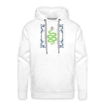 Luminous Serpent and Om Orbs - Men's Premium Hoodie - white - Front - Liam (192cm)
