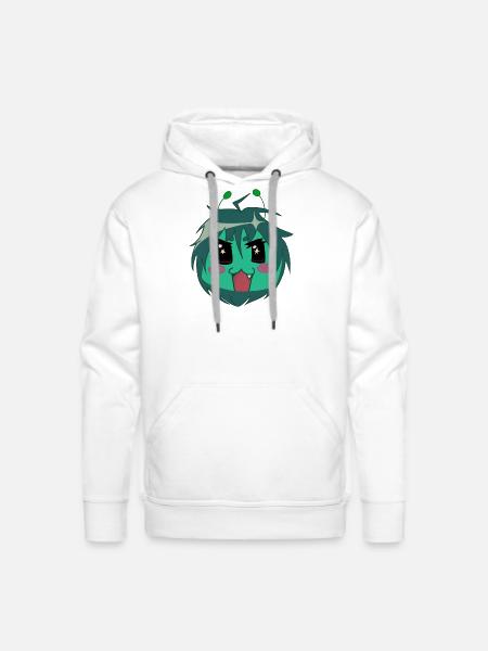 Cute alien anime style - Men's Premium Hoodie - white