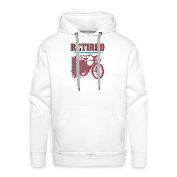 Retired Ride Attitude - Men's Premium Hoodie - white - Front - Liam (192cm)