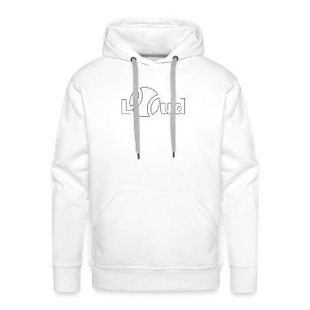 loud - Men's Premium Hoodie - white - Front - Liam (192cm)
