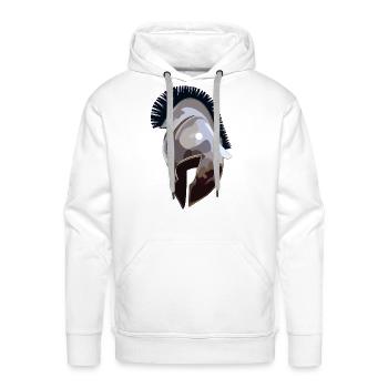 Spartan Helmet - Men's Premium Hoodie - white - Front - Liam (192cm)