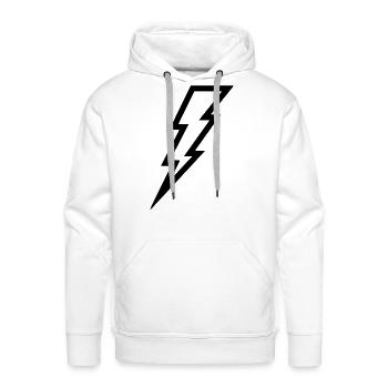 Lightning Bolt - Men's Premium Hoodie - white - Front - Liam (192cm)