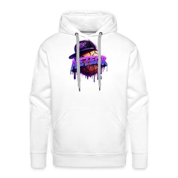 Meteor Neon Drip Basketball Graffiti - Men's Premium Hoodie - white - Front - Liam (192cm)