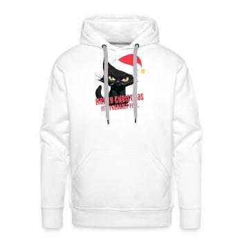 Grumpy Kitty Merry Christmas It's probably fine - Men's Premium Hoodie - white - Front - Liam (192cm)
