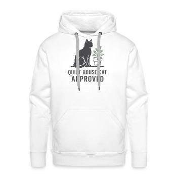 Quiet House Cat Approved - Men's Premium Hoodie - white - Front - Liam (192cm)