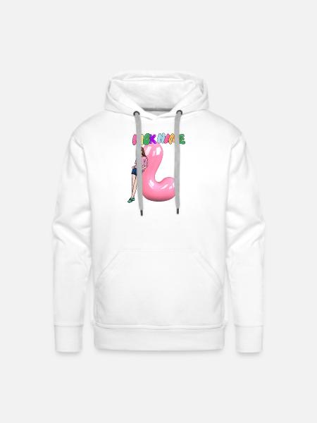 Nick Name L - Men's Premium Hoodie - white