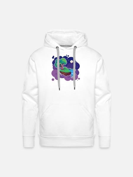 Floating Island - Men's Premium Hoodie - white